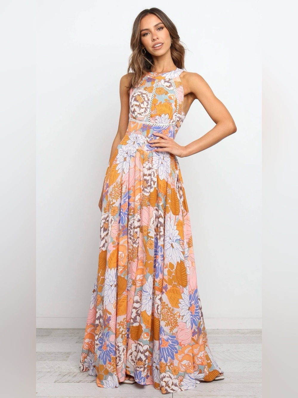 Petal & Pup Floral Newell Maxi Dress Size 4 NWT